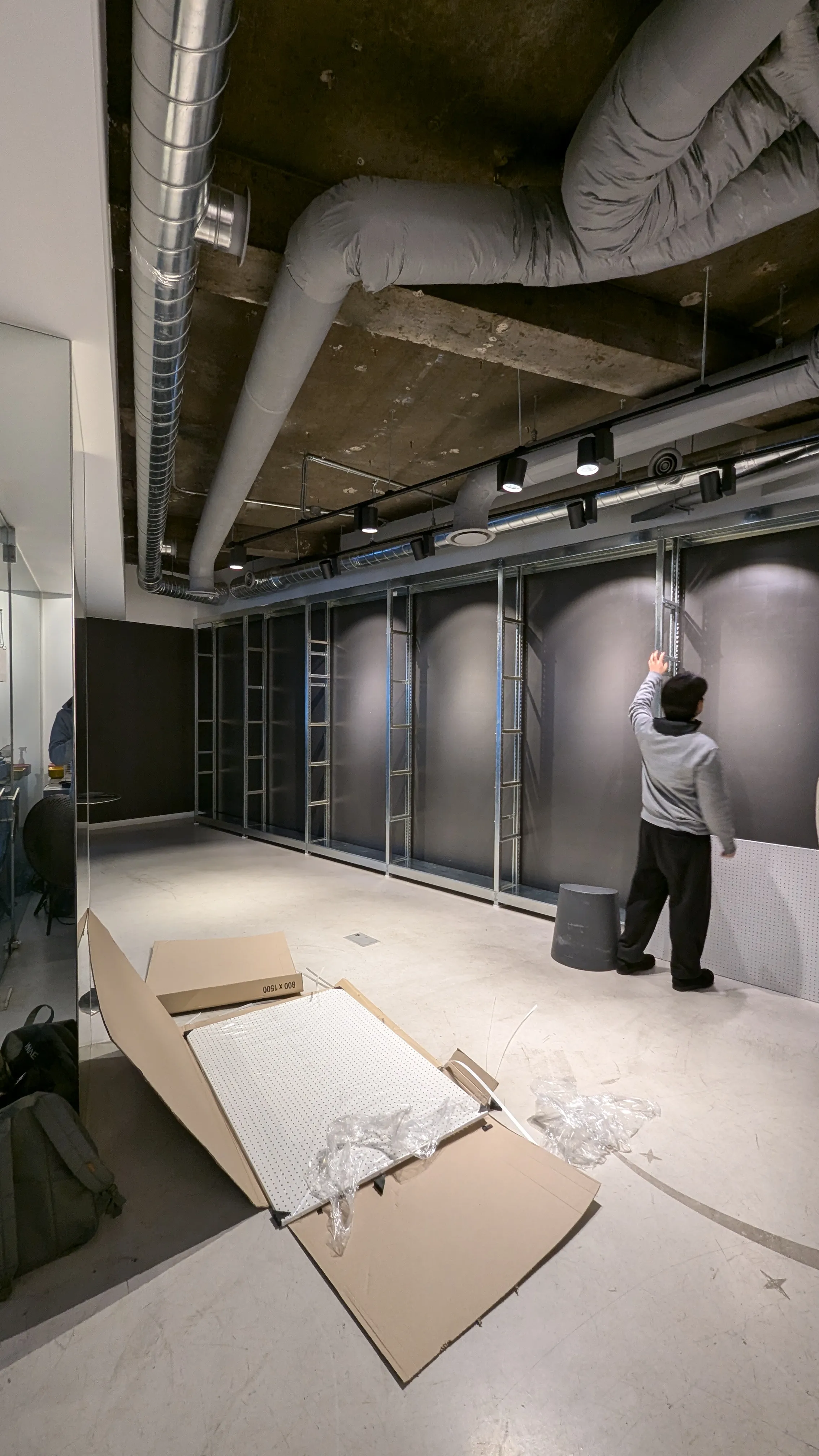 Famicase Seoul — exhibition space during build