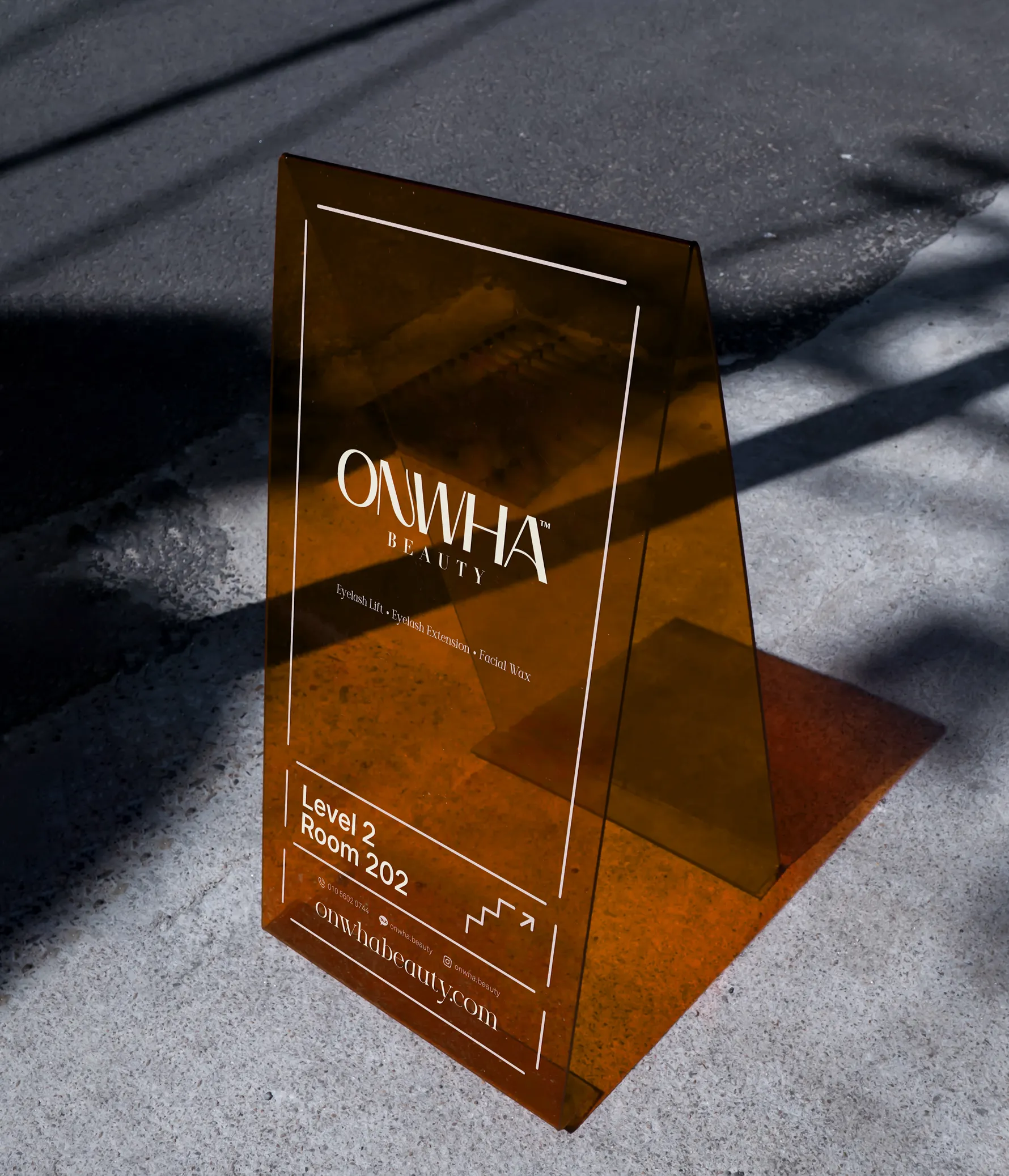 Onwha Beauty — A-frame outdoor sign