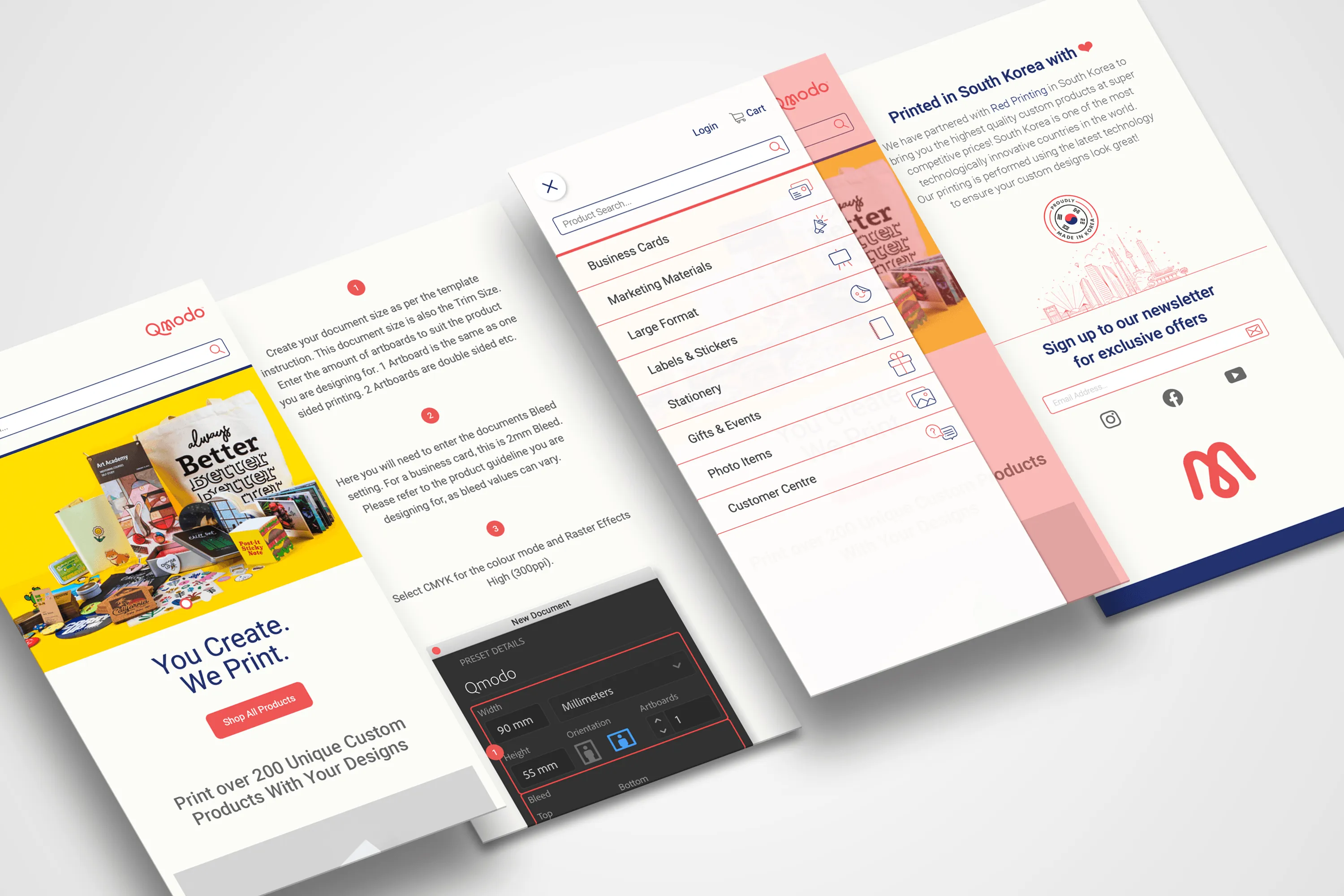 Qmodo — mobile screens