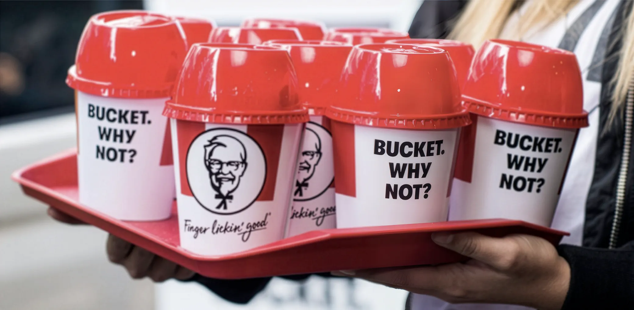 KFC — branded buckets