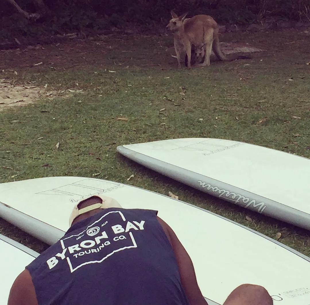 Byron Bay Touring Co. — branded t-shirt