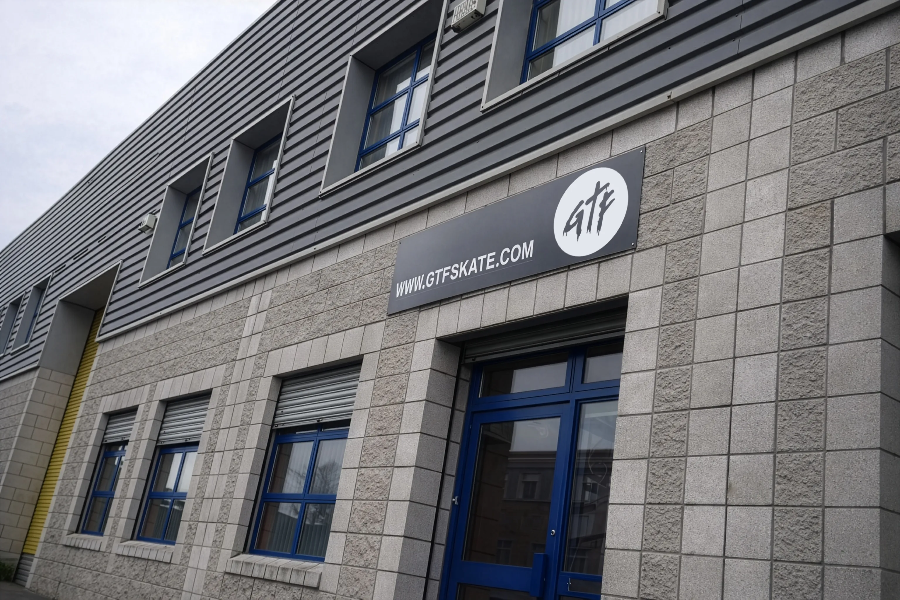 GTF Skatepark exterior, Dublin industrial complex
