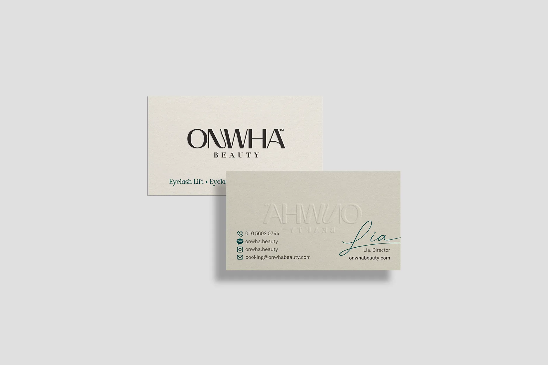 Onwha Beauty — business card
