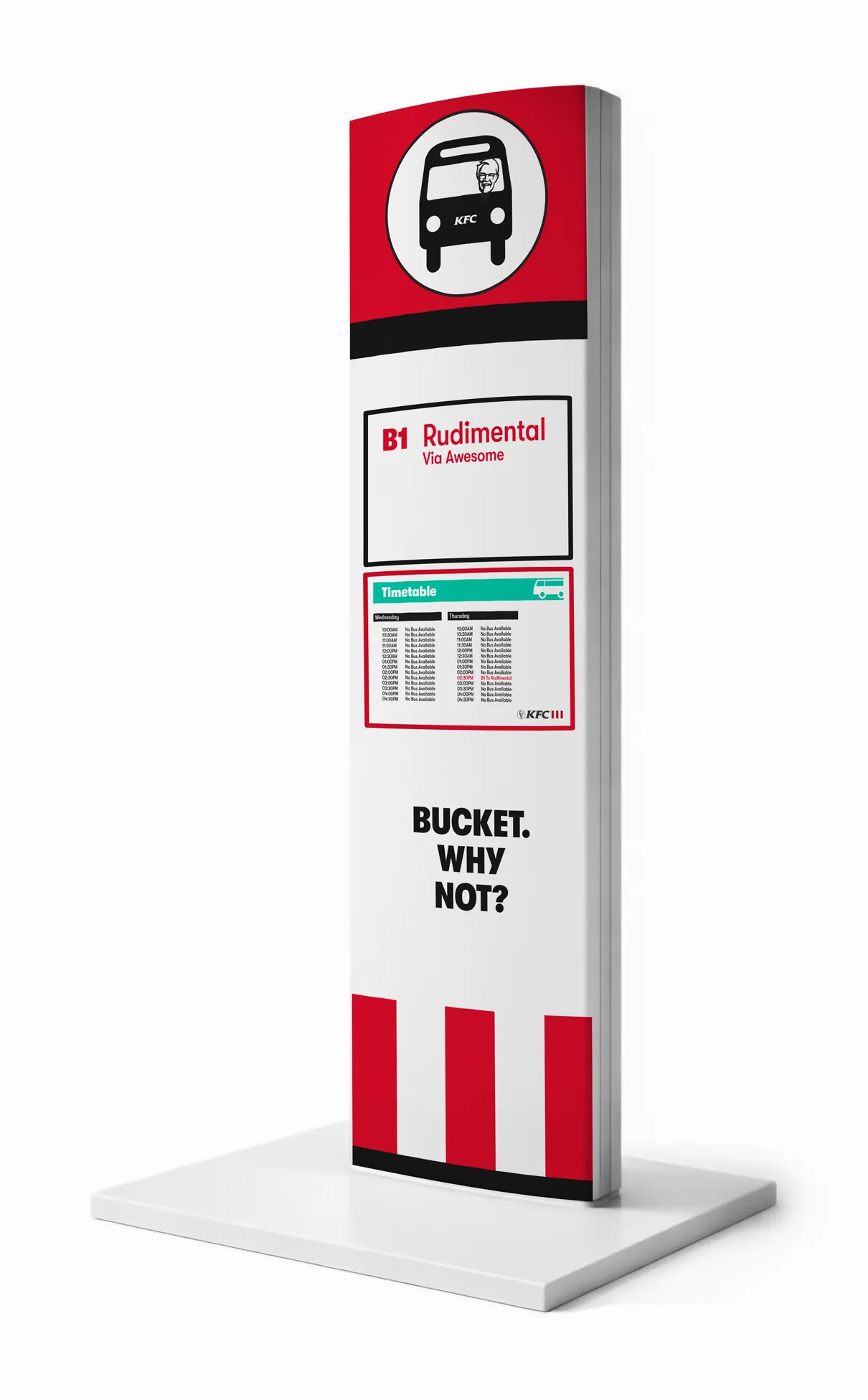 KFC — bus stop totem